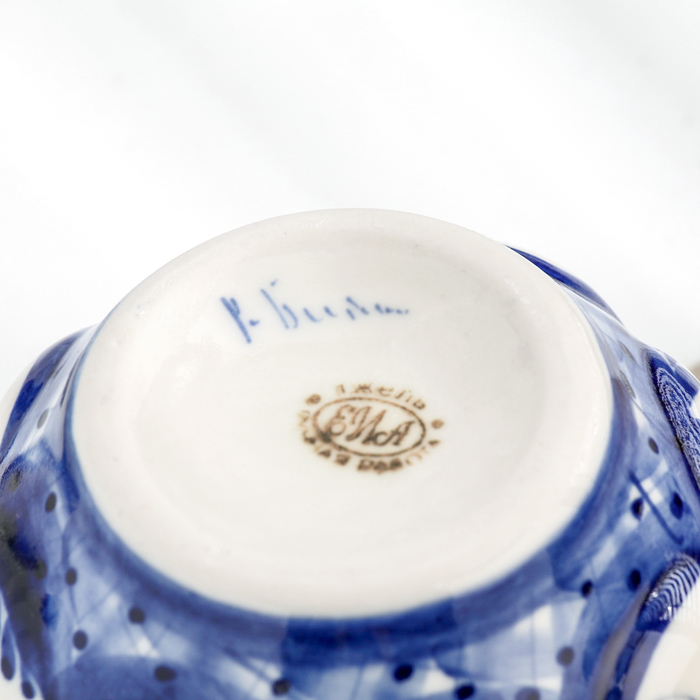 Чашка Чашка "Анемон", гжель, фарфор, 200 мл, 9 см