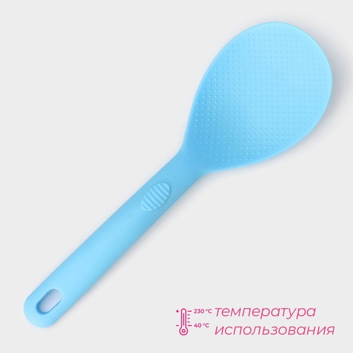 Ложка Доляна «Дуэт», 24×7,5×4 см, цвет голубой Ложка Доляна «Дуэт», 24×7,5×4 см, цвет голубой