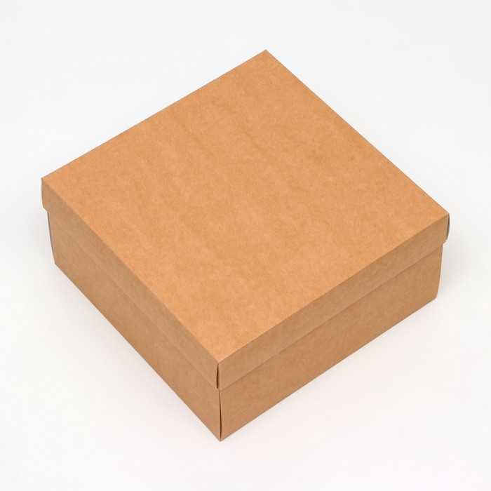 Коробка складная, крышка-дно, крафт, 25 х 25 х 12 см Коробка складная, крышка-дно, крафт, 25 х 25 х 12 см