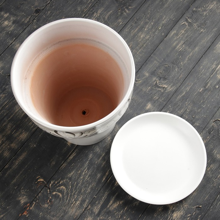 Горшок цветочный Лотос Белый 7 л Горшок цветочный Лотос Белый 7 л