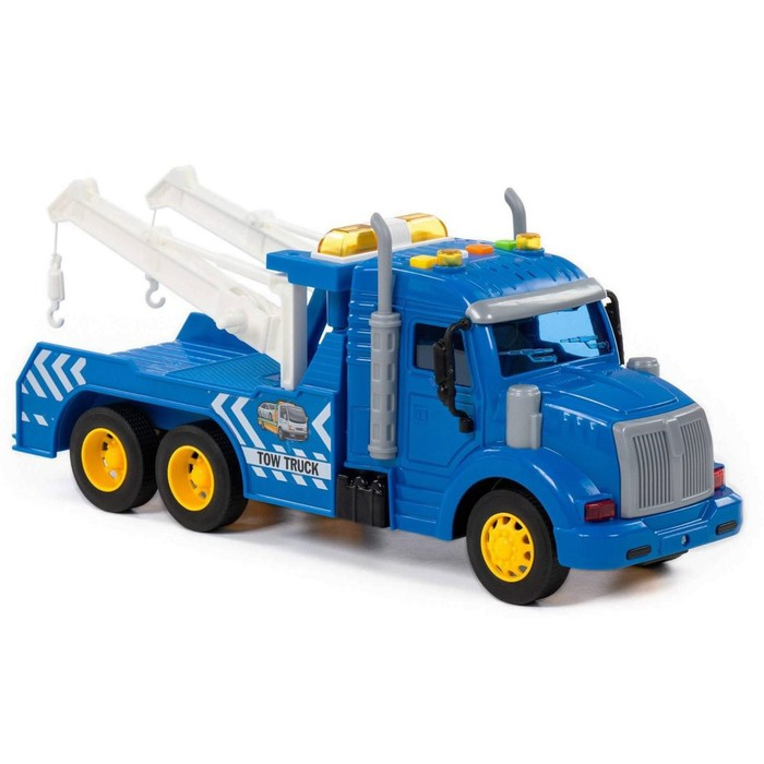 Автомобиль-эвакуатор «Профи», инерционный, со светом и звуком, цвет синий Автомобиль-эвакуатор «Профи», инерционный, со светом и звуком, цвет синий