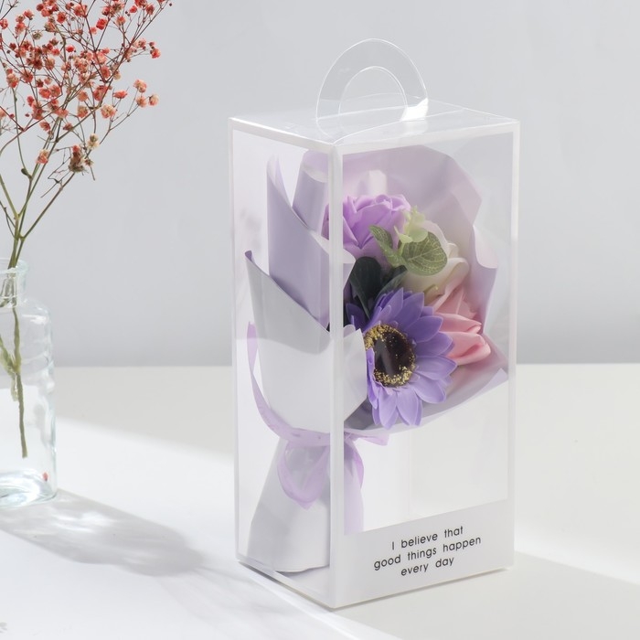 Букет из мыльных лепестков Букет из мыльных лепестков "Сиреневый туман" 11х8х25 см