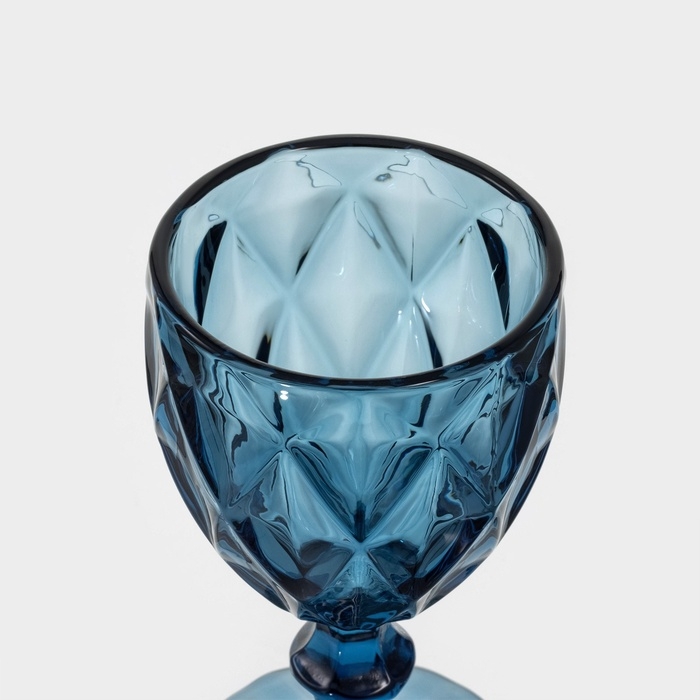 Бокал для вина стеклянный Magistro «Круиз», 250 мл, 8×15,3 см, цвет синий Бокал для вина стеклянный Magistro «Круиз», 250 мл, 8×15,3 см, цвет синий