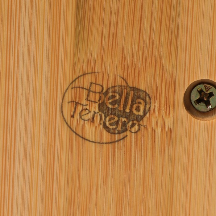 Набор фарфоровый для специй на бамбуковой подставке BellaTenero «Баночки», 2 предмета: солонка 110 мл, перечница 110 мл, держатель-подставка, цвет белый