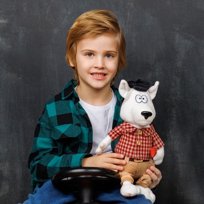 Мягкая игрушка  Мягкая игрушка "Собака Лайка с балалайкой", 24 см MT-MRT04202102-24