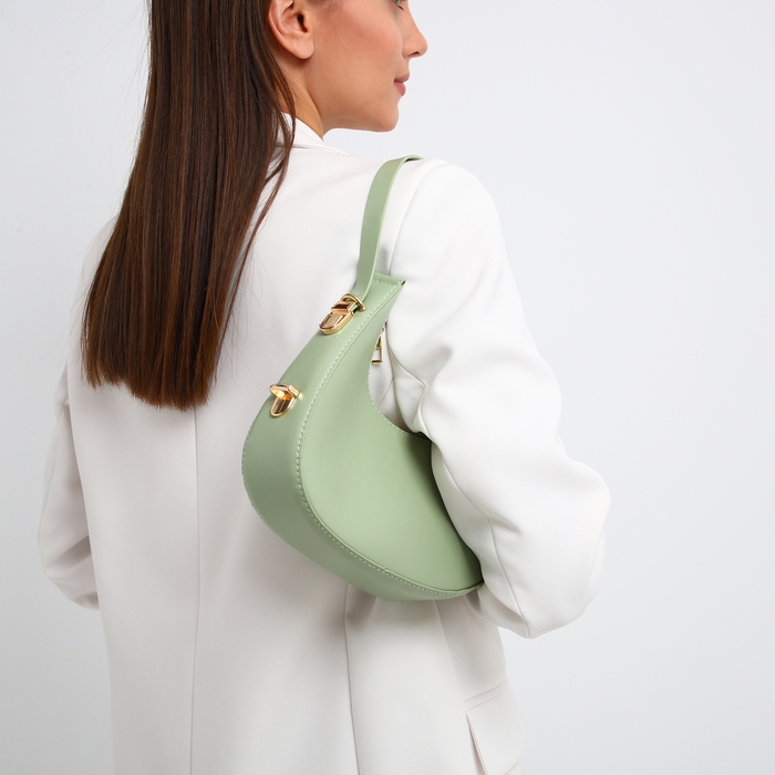 Сумка женская багет на молнии, цвет зелёный Сумка женская багет на молнии, цвет зелёный