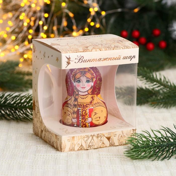 Ёлочное украшение Ёлочное украшение "Девочка в русском сарафане" 10 см