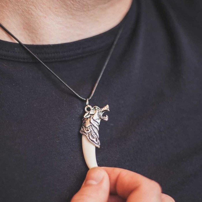 Кулон унисекс «Клык волка», цвет МИКС, 45 см