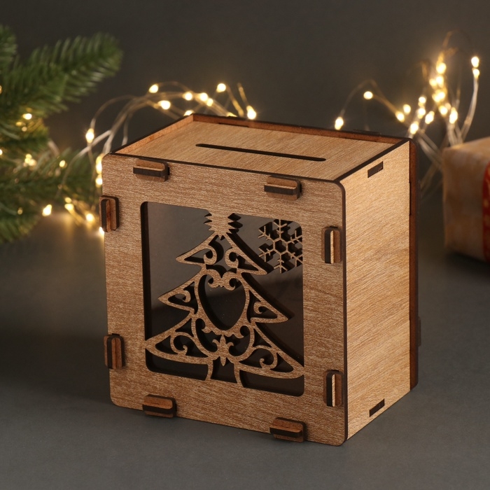 Новогодняя копилка  Новогодняя копилка "Ёлка" 12х12х9 см