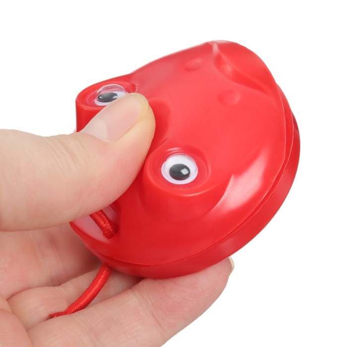 Набор погремушек «Лягушата: кастаньеты + перкуссионный маракас, 3 шт., цвет красный, Крошка Я