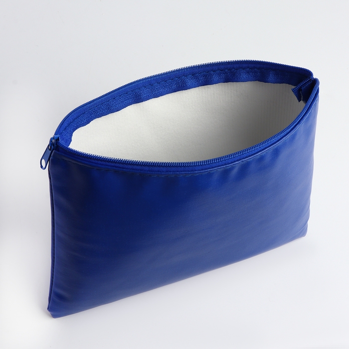 Косметичка на молнии, цвет синий Косметичка на молнии, цвет синий
