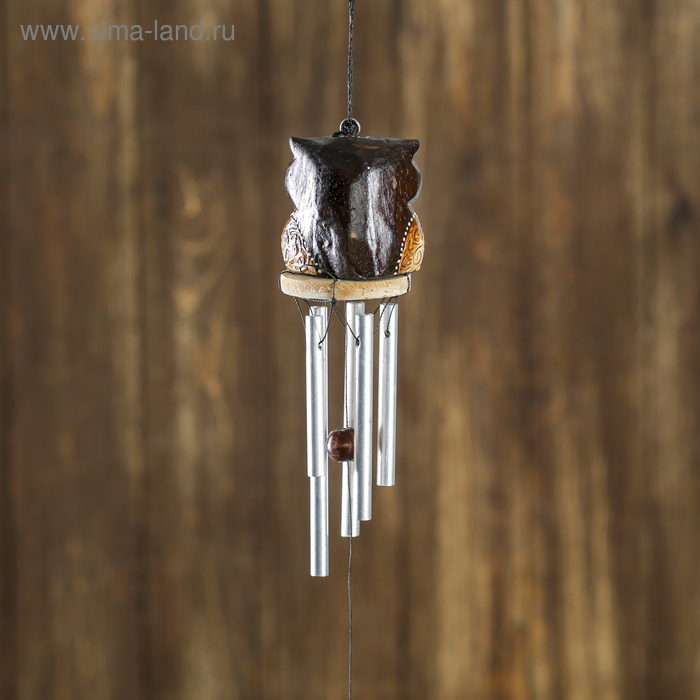 Музыка ветра Музыка ветра "Пятнистая сова" дерево, металл 5х5х40 см