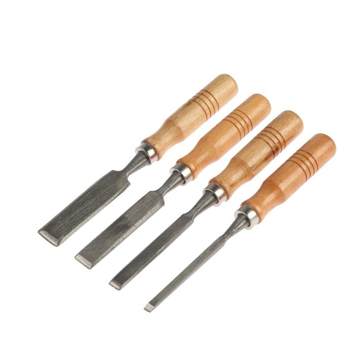 Набор стамесок ЛОМ, деревянная рукоятка, 6-12-18-24 мм Набор стамесок ЛОМ, деревянная рукоятка, 6-12-18-24 мм