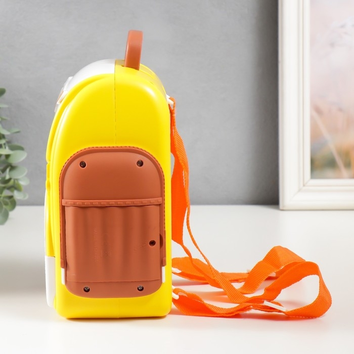 Копилка пластик Копилка пластик "Рюкзак с утёнком" кодовый замок, звук АА 18х10х19,8 см