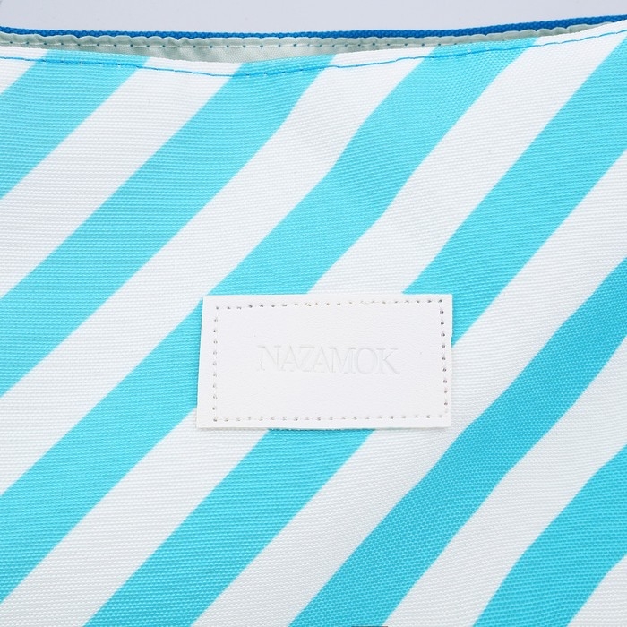 Сумка женская пляжная Nazamok, в полосочку, 39х32 см, голубая Сумка женская пляжная Nazamok, в полосочку, 39х32 см, голубая