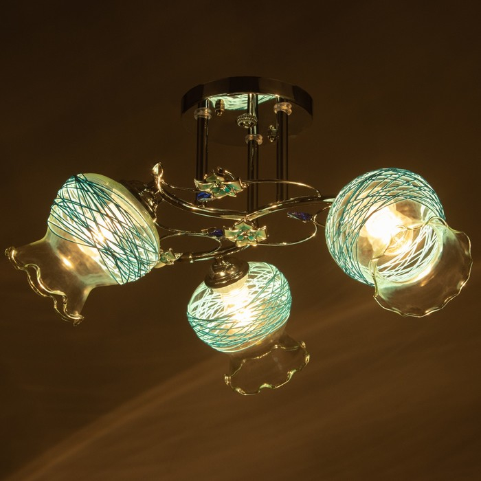 Люстра Люстра "Вернали" 3 лампы 40W E27 основание хром 47х47х28 см