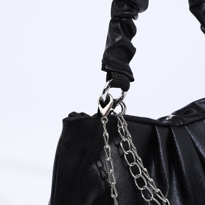 Сумка-багет на молнии, цвет чёрный Сумка-багет на молнии, цвет чёрный