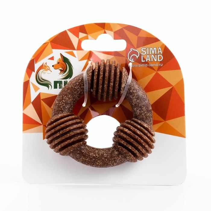 Игрушка для собак Игрушка для собак "Парад Планет", TPR+Бамбук, массажная,12 х 12