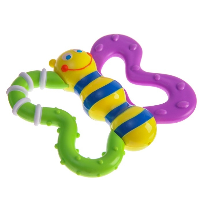 Погремушка «Бабочка» с эластичными элементами, Крошка Я Погремушка «Бабочка» с эластичными элементами, Крошка Я