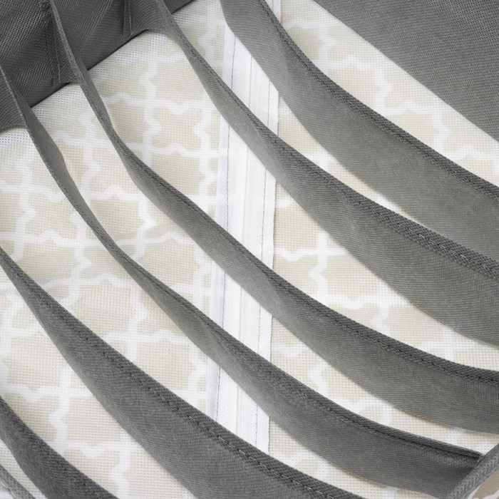 Органайзер для хранения белья «Гранж», 7 ячеек, 33×32×10 см, цвет серый Органайзер для хранения белья «Гранж», 7 ячеек, 33×32×10 см, цвет серый