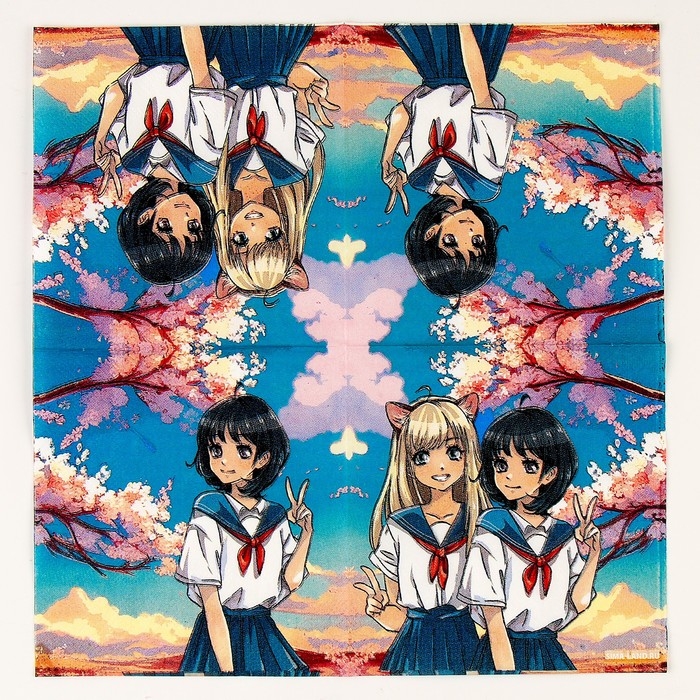 Салфетки бумажные 25*25см Салфетки бумажные 25*25см "Девочки" (набор 20 шт)