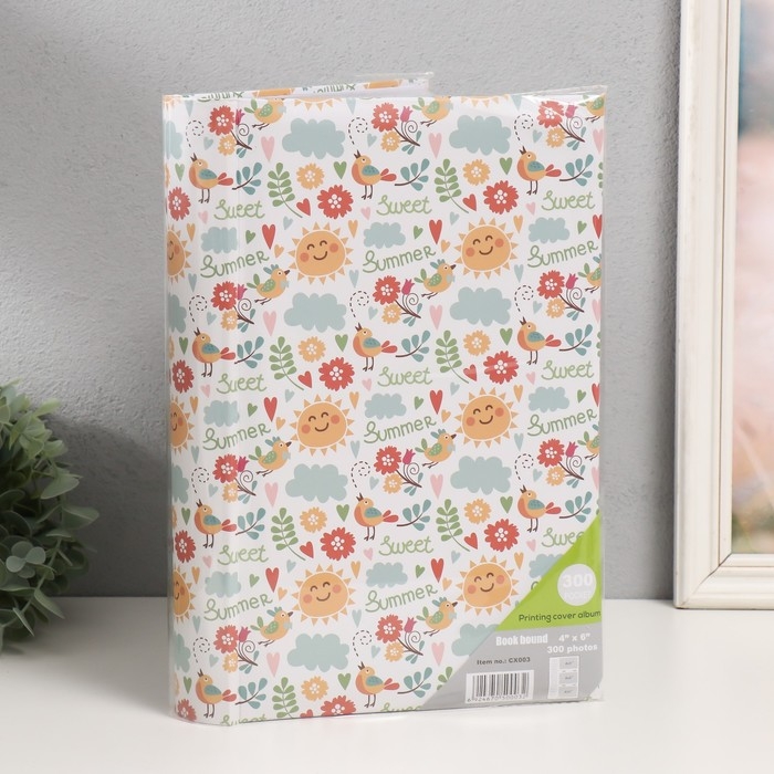 Фотоальбом на 300 фото 10х15 см Фотоальбом на 300 фото 10х15 см "Летнее настроение" бумажные листы 32х4,5х21 см