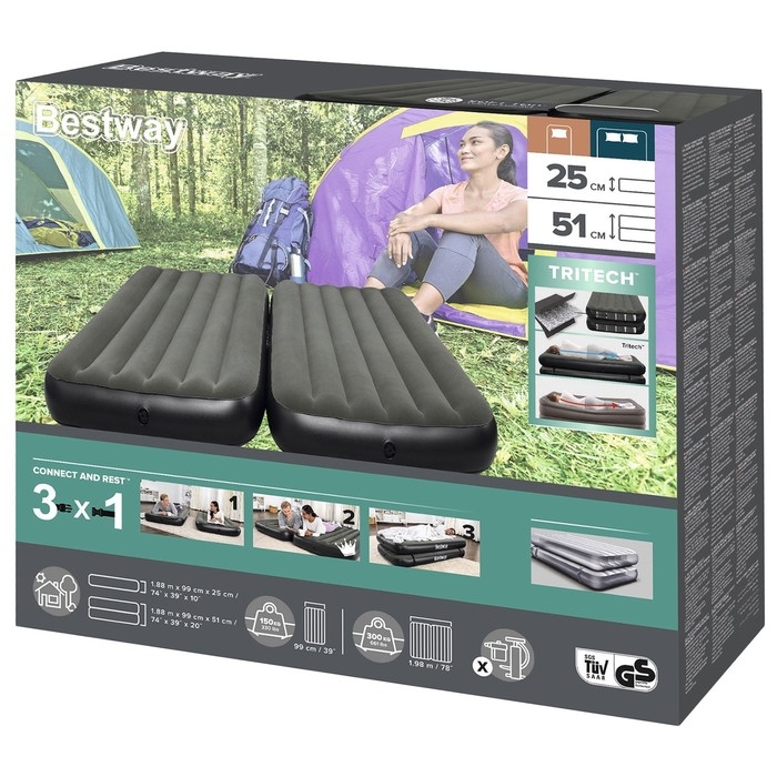 Матрас надувной Airbed Twin/King, 188 х 99 х 25 см, 67922 Матрас надувной Airbed Twin/King, 188 х 99 х 25 см, 67922