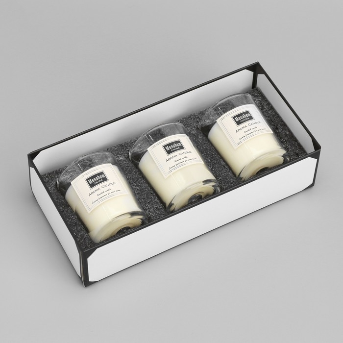 Набор свечей ароматических  Набор свечей ароматических "Aroma Candle", цветок апельсина, 3 шт