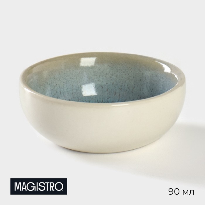 Соусник фарфоровый Magistro Ocean, 90 мл, цвет голубой Соусник фарфоровый Magistro Ocean, 90 мл, цвет голубой