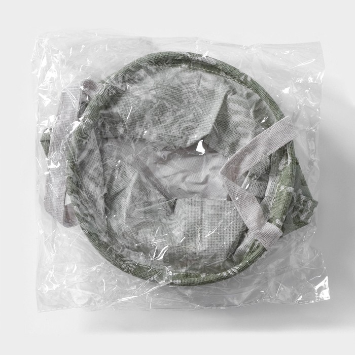 Корзинка для мелочей с ручками Доляна Leaves, 20×20×15 см, круглая, цвет зелёный Корзинка для мелочей с ручками Доляна Leaves, 20×20×15 см, круглая, цвет зелёный