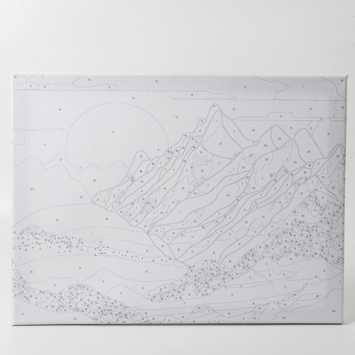 Картина по номерам с подрамником и поталью «Закат в горах», 30 х 40 см Картина по номерам с подрамником и поталью «Закат в горах», 30 х 40 см