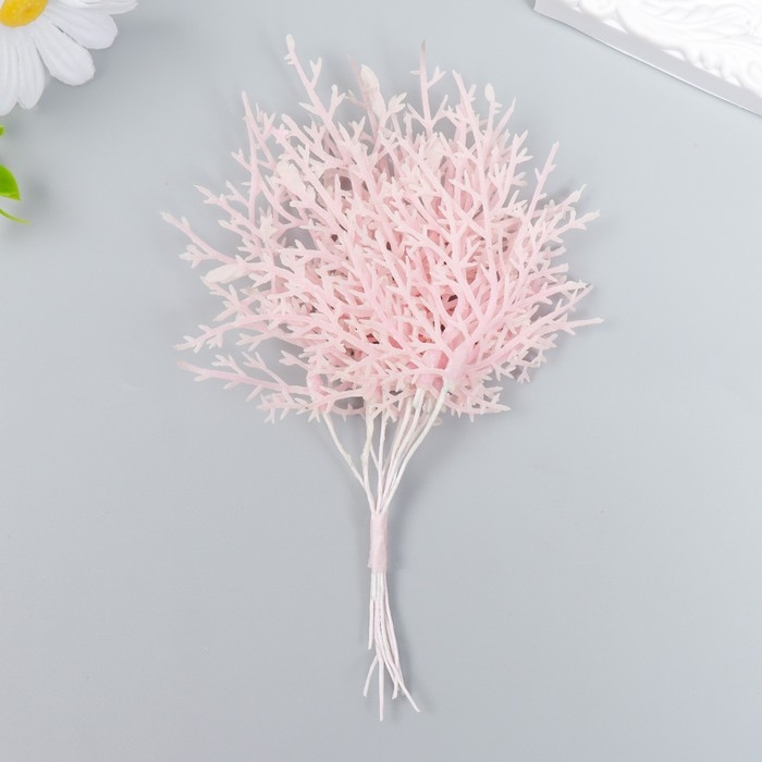 Искусственное растение для творчества Искусственное растение для творчества "Можжевельник" 1 букет=10 веточек розовый 15 см