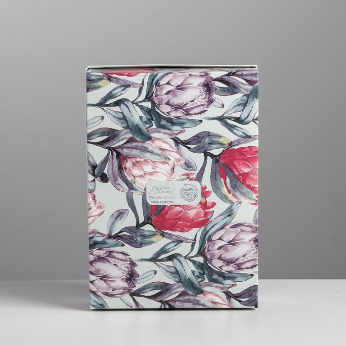 Коробка подарочная складная, упаковка, &laquo;Цветочная&raquo;, 21 х 15 х 7 см