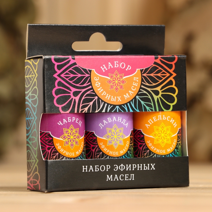 Набор эфирных масел Набор эфирных масел "Релакс" чабрец, лаванда, апельсин 3х15 мл