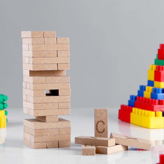 Падающая башня дженга, настольная игра, 3 в 1, 54 бруска Падающая башня дженга, настольная игра, 3 в 1, 54 бруска