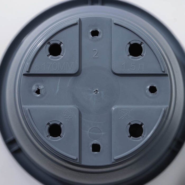 Горшок для цветов с поддоном InGreen Aphrodite, 1.5 л, d=17 см, h=13.5 см, серый Горшок для цветов с поддоном InGreen Aphrodite, 1.5 л, d=17 см, h=13.5 см, серый