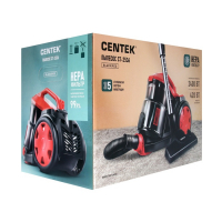 Пылесос Centek CT-2536, 2400/ 420 Вт, НEPA-фильтр, чёрно-красный