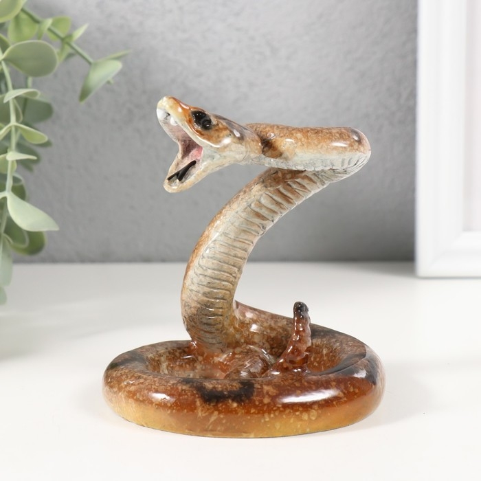 Сувенир полистоун лак Сувенир полистоун лак "Гремучая змея" 9,8х9,2х10,5 см