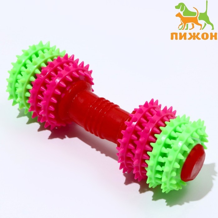 Игрушка жевательная 15,5 х 5,5 см, розовая/зелёная/красная Игрушка жевательная 15,5 х 5,5 см, розовая/зелёная/красная
