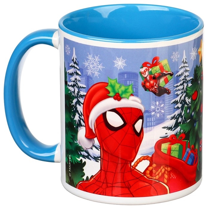 Кружка керамическая  Кружка керамическая "С Новым годом!" 320 мл, Человек паук