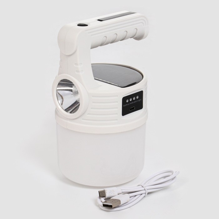 Фонарь кемпинговый аккумуляторный, 5 Вт, 800 лм, 1200 мАч, 3.7 В, 24 LED,  солнечная батарея Фонарь кемпинговый аккумуляторный, 5 Вт, 800 лм, 1200 мАч, 3.7 В, 24 LED,  солнечная батарея