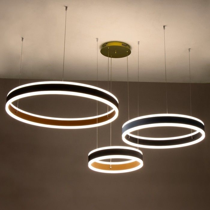 Люстра с ПДУ Люстра с ПДУ "Синтура" 3LED 266Вт 3000-6000К синий-оранжевый-бежевый 140х100х7-157см BayerLux 767309