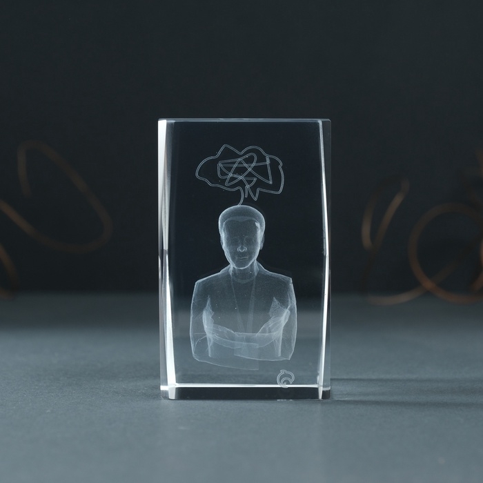 Сувенир стекло прямоугольник Сувенир стекло прямоугольник "Мыслитель" 5х5х8 см