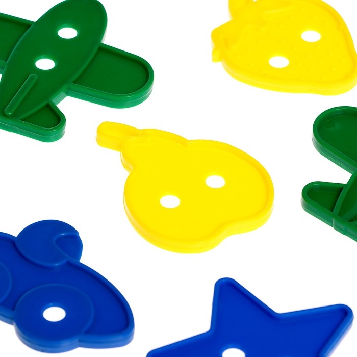 Шнуровка «Весёлые фигурки» под клапаном, 24 шт., по методике Монтессори Шнуровка «Весёлые фигурки» под клапаном, 24 шт., по методике Монтессори