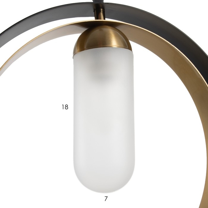 Светильник BayerLux Светильник BayerLux "Ретора" E27 40Вт черный-латунь 34,5х34,5х37,5-137 см