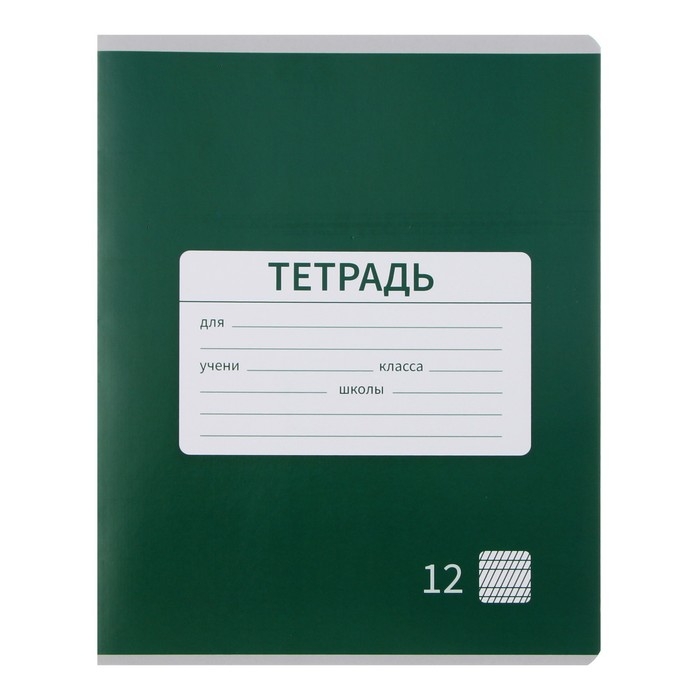 Комплект тетрадей из 10 штук, 12 листов в частую косую линию Calligrata "Однотонная Новая Школьная. Эконом", обложка мелованная бумага, ВД-лак, блок №2, белизна 75% (серые листы), 5 видов по 2 штуки