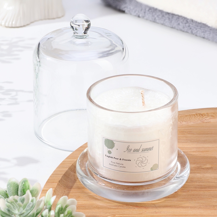 Свеча ароматическая в банке  Свеча ароматическая в банке "Dome", английская груша и фрезия