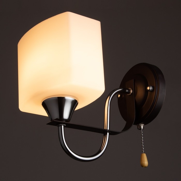 Бра Бра "Лиана" 1x60Вт E27 хром-коричневый 23х13х20 см.