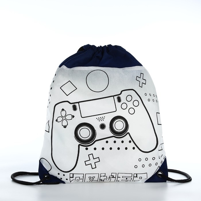 Мешок для обуви под раскраску «Гейм» 34х40 см, спанбонд Мешок для обуви под раскраску «Гейм» 34х40 см, спанбонд