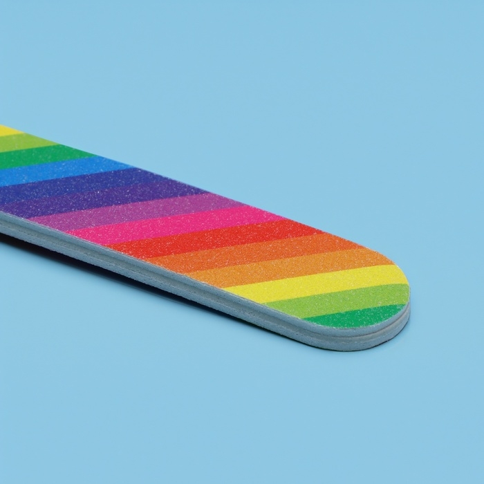 Набор маникюрный, 3 предмета, цвет чёрный/разноцветный